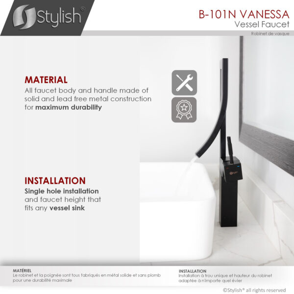 Stylish Vanessa Bathroom Faucet, product view 8