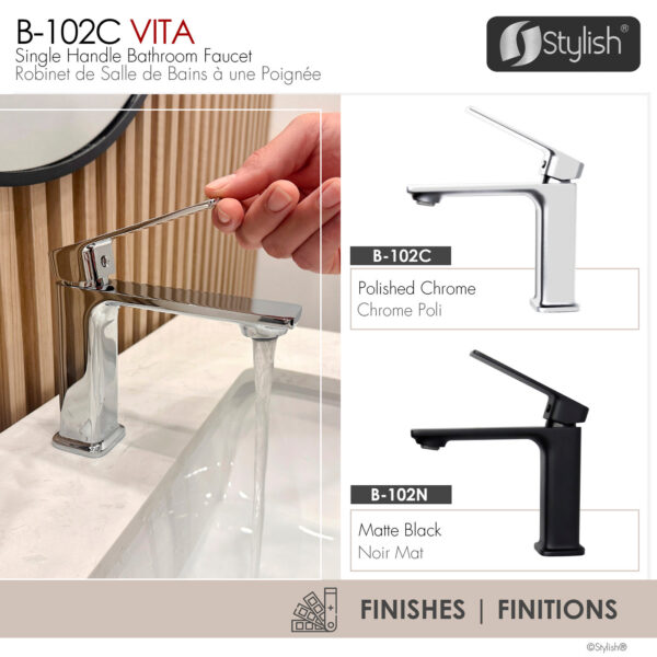 Stylish Vita Bathroom Faucet, product view 3