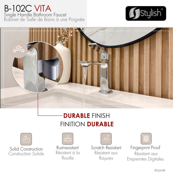 Stylish Vita Bathroom Faucet, product view 4