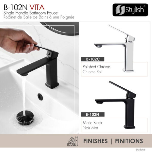 Stylish Vita Bathroom Faucet, product view 5