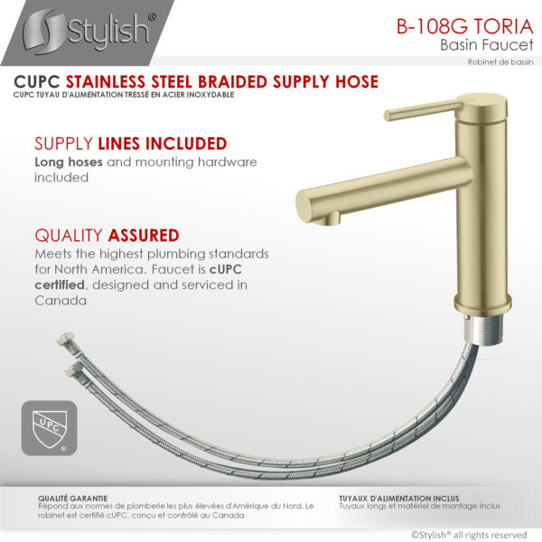 Stylish Toria Bathroom Faucet, product view 10