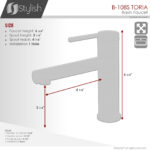 Stylish Toria Bathroom Faucet, product view 4