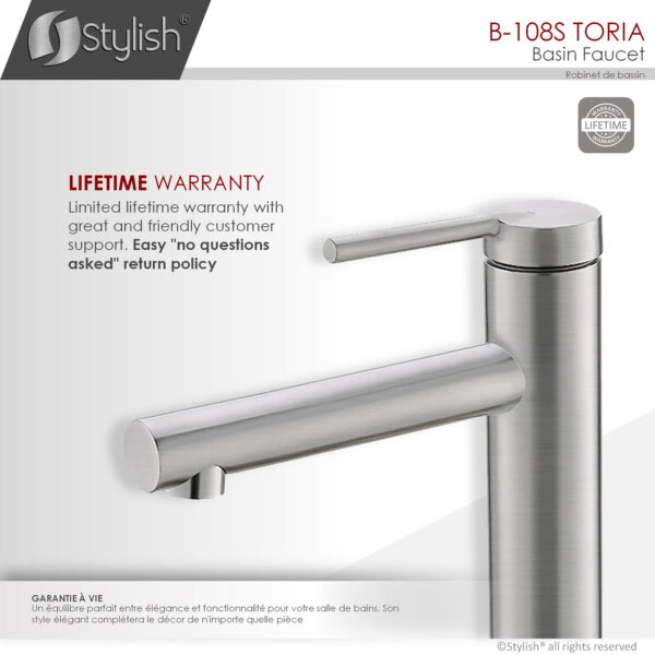 Stylish Toria Bathroom Faucet, product view 7
