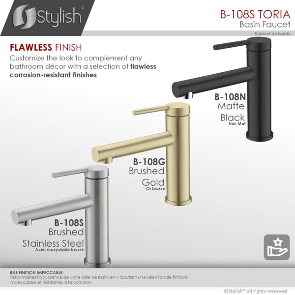 Stylish Toria Bathroom Faucet, product view 9