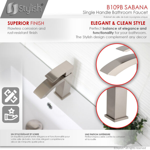 Stylish Sabana Bathroom Faucet, product view 3