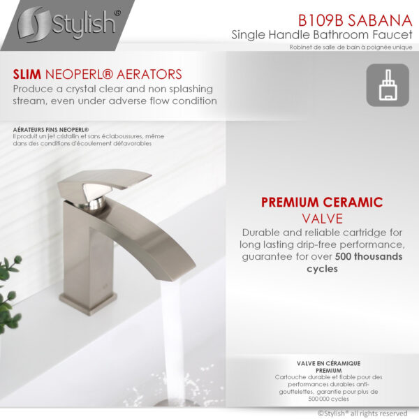 Stylish Sabana Bathroom Faucet, product view 6