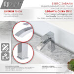 Stylish Sabana Bathroom Faucet, product view 3