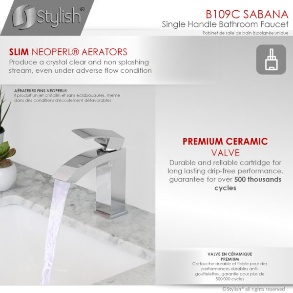Stylish Sabana Bathroom Faucet, product view 6