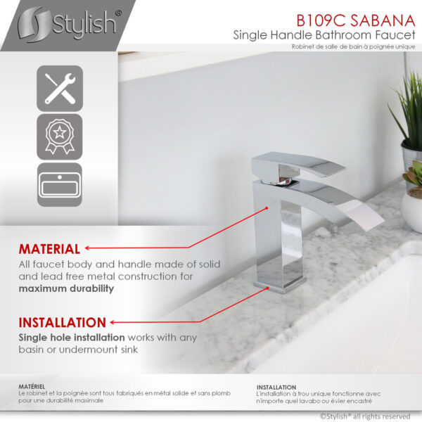 Stylish Sabana Bathroom Faucet, product view 8