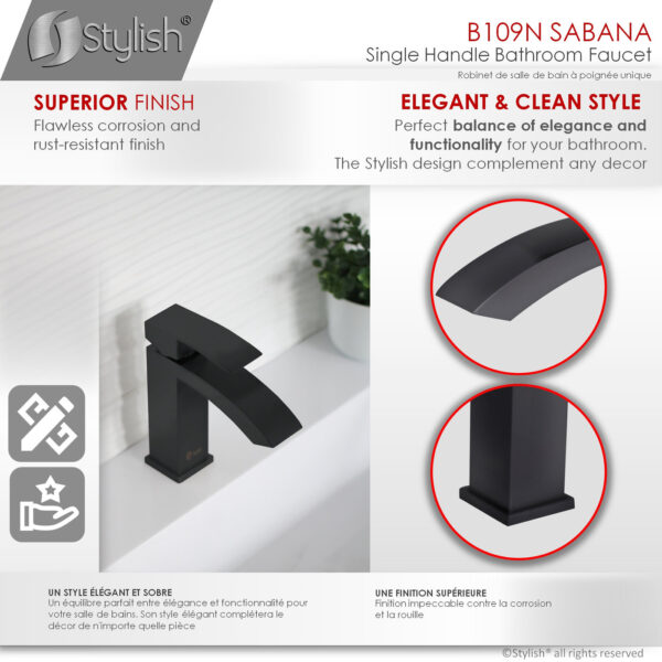 Stylish Sabana Bathroom Faucet, product view 3