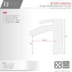 Stylish Sabana Bathroom Faucet, product view 4