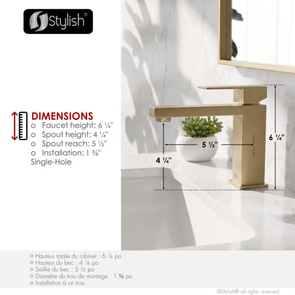 Stylish Bathroom Faucet, product view 4