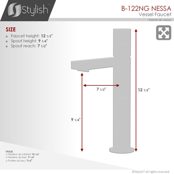 Stylish Nessa Bathroom Faucet, product view 4
