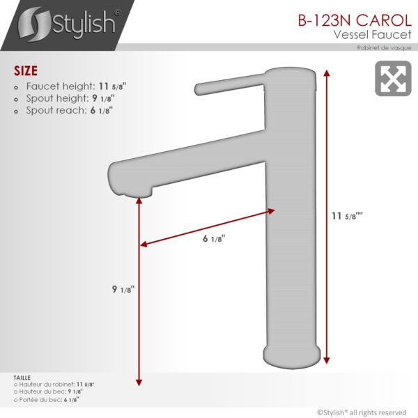Stylish Carol Bathroom Faucet, product view 4