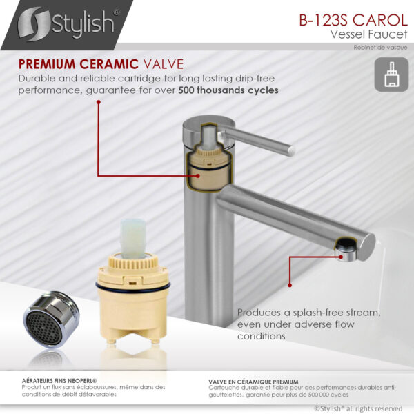 Stylish Carol Bathroom Faucet, product view 6