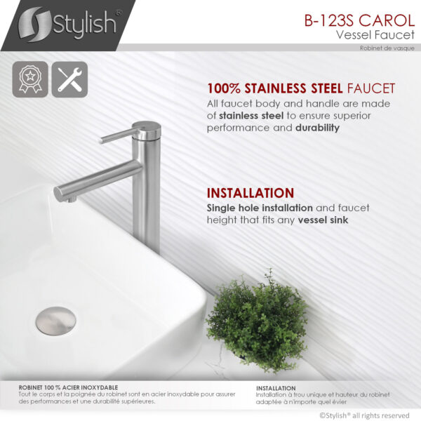 Stylish Carol Bathroom Faucet, product view 8