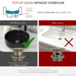 Stylish Pop-Up Drain Set Vessel Sink Without Overflow Bathroom Sink Drain, product view 8