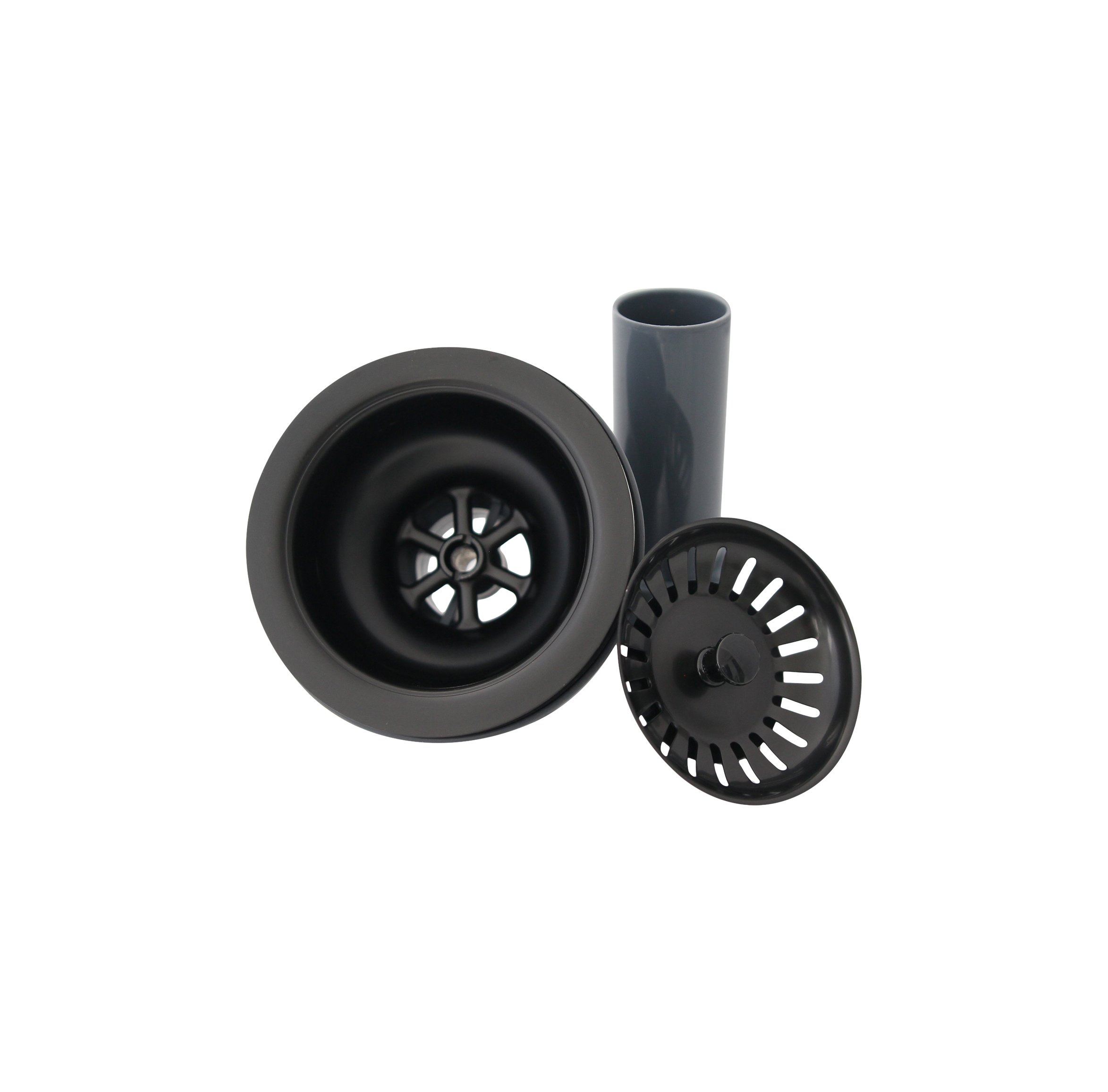 STYLISH ST-06 Pearl Black Kitchen Sink Strainer with Basket