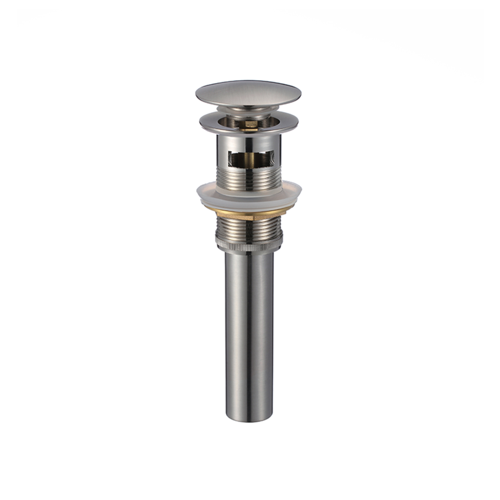 Bathroom sink pop-up drain with overflow