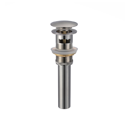 Bathroom sink pop-up drain with overflow