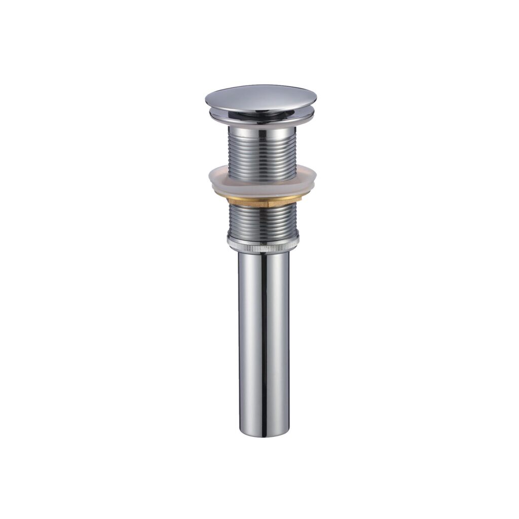 Bathroom sink pop-up drain with overflow