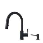 Modena matte black pull down kitchen faucet