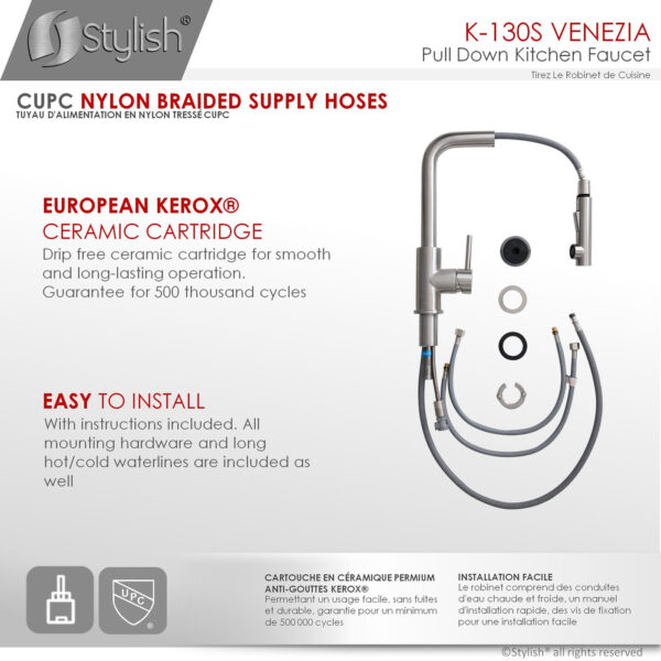 Stylish Venezia Kitchen Faucet, product view 10
