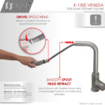 Stylish Venezia Kitchen Faucet, product view 6
