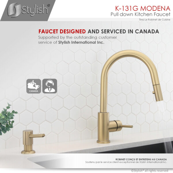 Stylish Modena Kitchen Faucet, product view 12