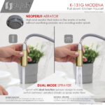 Stylish Modena Kitchen Faucet, product view 5