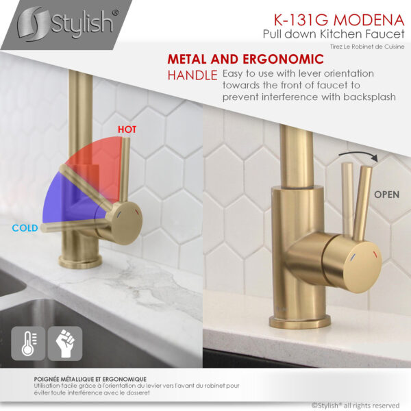 Stylish Modena Kitchen Faucet, product view 7