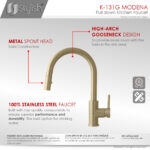 Stylish Modena Kitchen Faucet, product view 8