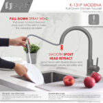 Stylish Modena Kitchen Faucet, product view 6