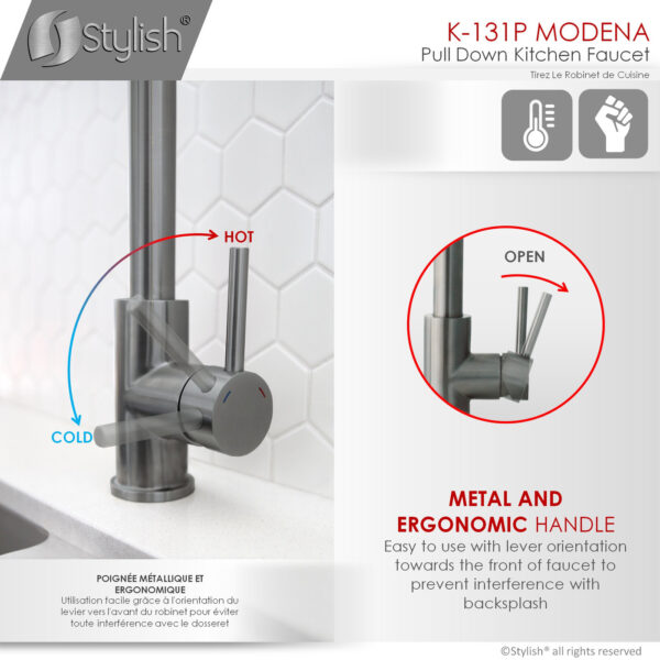 Stylish Modena Kitchen Faucet, product view 7