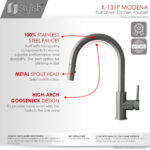 Stylish Modena Kitchen Faucet, product view 8