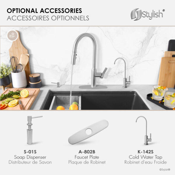 Stylish Napoli Kitchen Faucet, product view 11