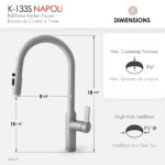 Stylish Napoli Kitchen Faucet, product view 4