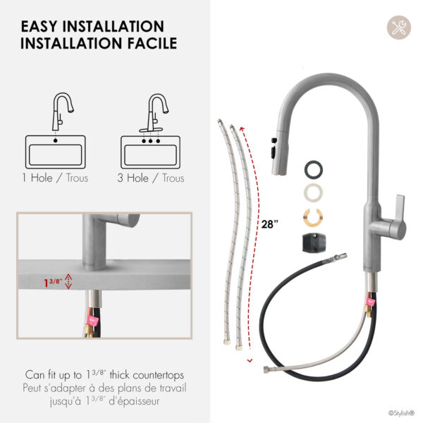 Stylish Napoli Kitchen Faucet, product view 9