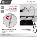 Stylish Siena Kitchen Faucet, product view 6
