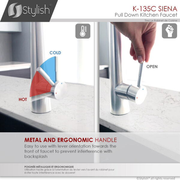 Stylish Siena Kitchen Faucet, product view 7