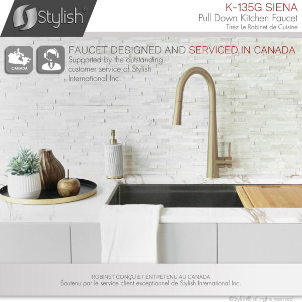 Stylish Siena Kitchen Faucet, product view 12