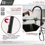 Stylish Siena Kitchen Faucet, product view 6