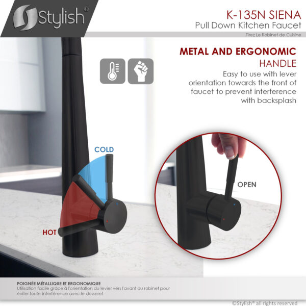Stylish Siena Kitchen Faucet, product view 7