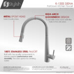 Stylish Siena Kitchen Faucet, product view 8