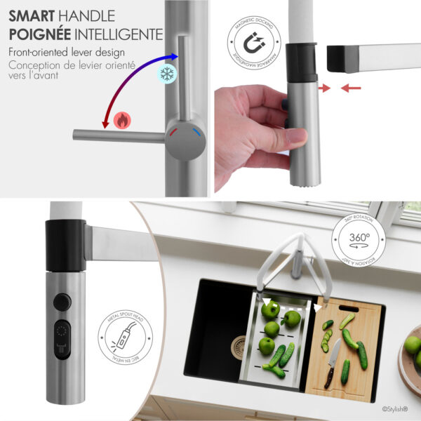 Stylish Carpi Kitchen Faucet, product view 4