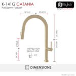Stylish Catania Kitchen Faucet, product view 4