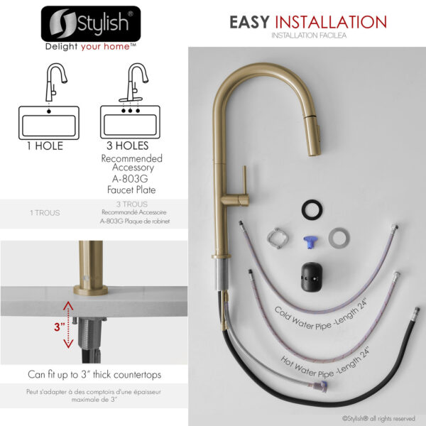 Stylish Catania Kitchen Faucet, product view 9