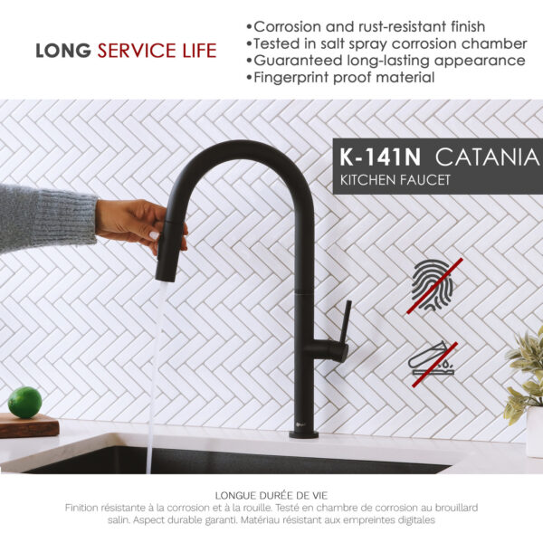 Stylish Catania Kitchen Faucet, product view 3