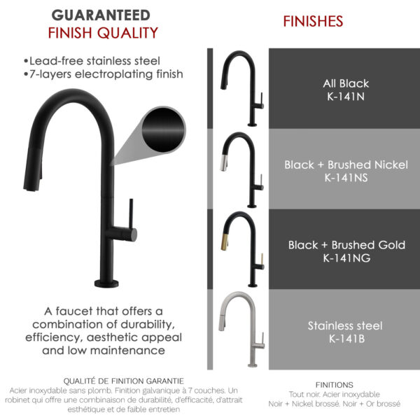 Stylish Catania Kitchen Faucet, product view 9