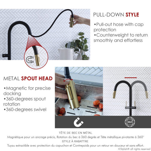 Stylish Catania Kitchen Faucet, product view 7
